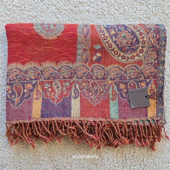 NWT Devernois Woven Wool Scarf French - Picture 1 of 15